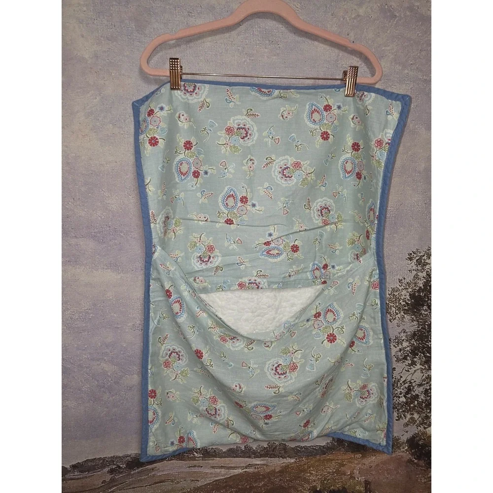Pastel Shabby Chic Half-Square Triangle Quilt Twin Size I Sham 25x20